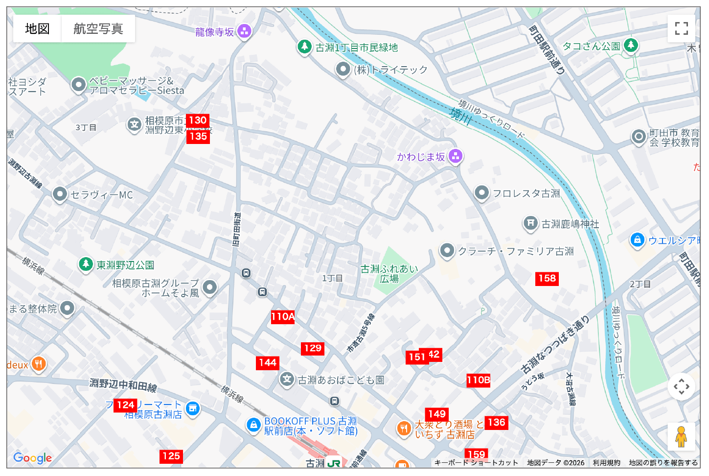 東淵野辺周辺エリアmap