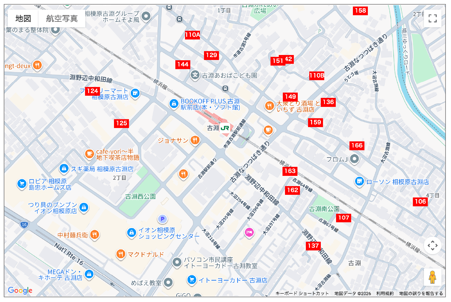 古淵駅周辺エリアmap