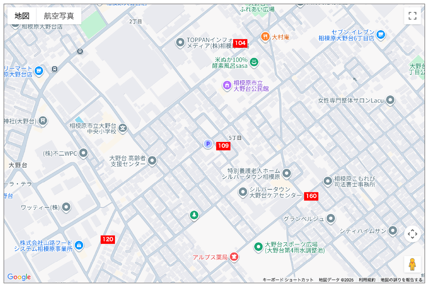 大野台周辺エリアmap