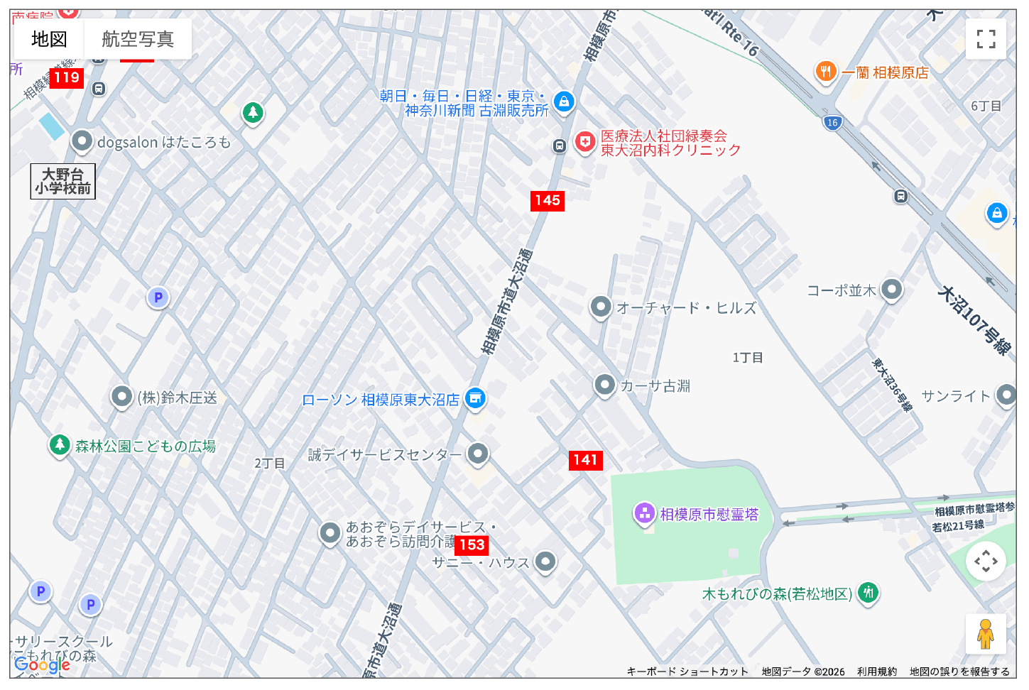 西大沼・東大沼周辺エリアmap